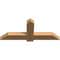 Ekena Millwork Eugene Smooth Timber Gable Bracket, Western Red Cedar, 48"W x 20"H x 3 1/2"D x 5 1/2"F, 10/12 Pitch GBW048X20X0406EUG00SWR - alternate 3